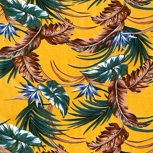 Тенсел К33-138 шафрановый принтованный