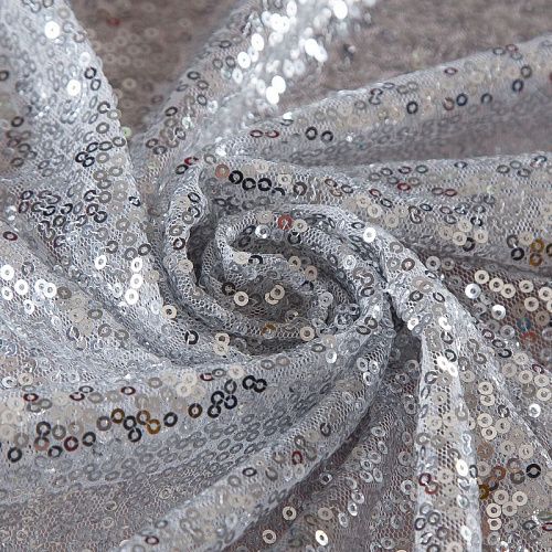 Пайетки на сетке 055-19018 серебристый