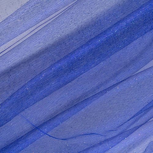 Фатин с напылением К33-953 васильковый однотонный