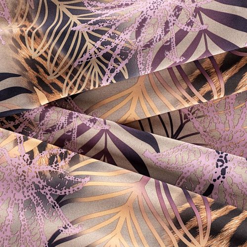 Вискоза "Лоренцо" 036-01527 песочно-бежевый принтованный