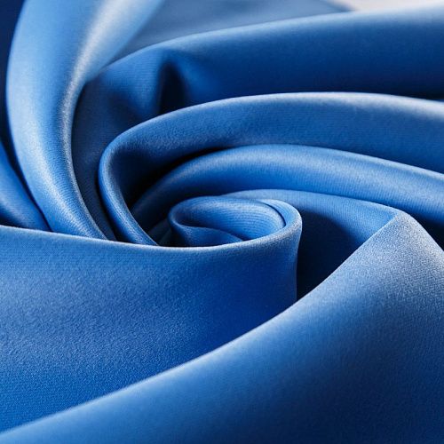 Ткань портьерная L-300 см негорючая блэкаут 10-02-13700 синий однотонный