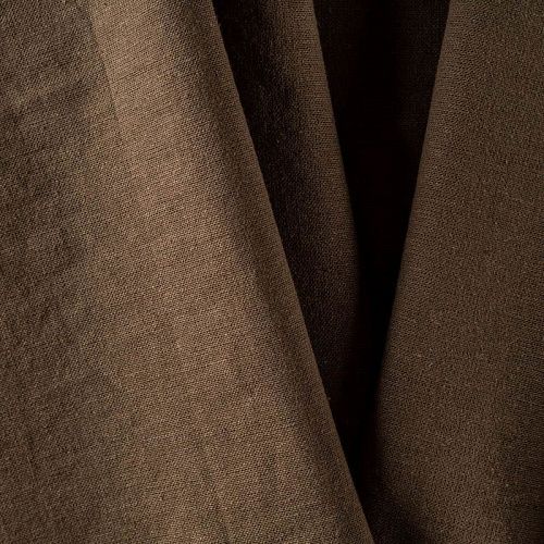 Лен натуральный К33-158 оливково-коричневый однотонный