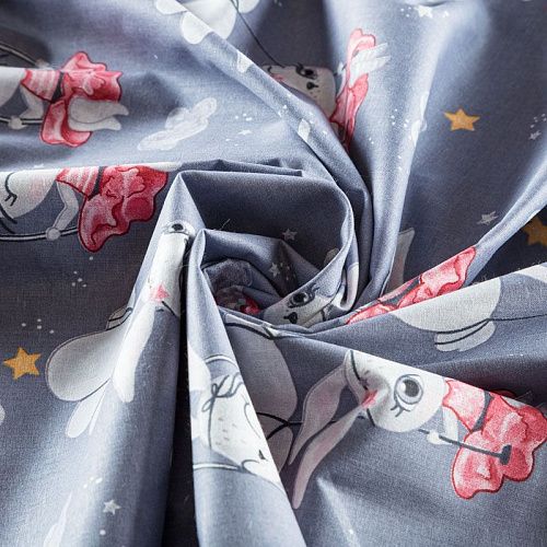 Перкаль 007-03510 серый принтованный