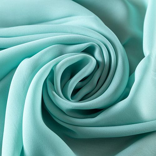 Креп-шифон 027-09823 мятно-бирюзовый однотонный