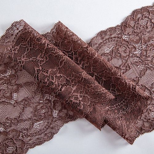 Кружево эластичное 170 мм Ф01-0067 шоколадный