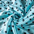 Шелк натуральный К27-202 голубой принтованный