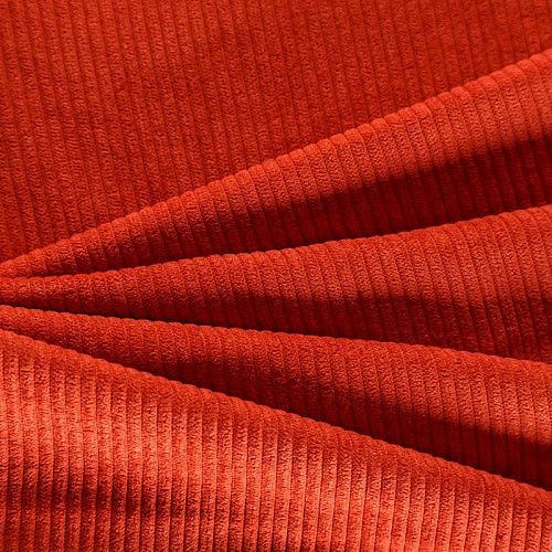 Вельвет 008-06502 красно-терракотовый однотонный