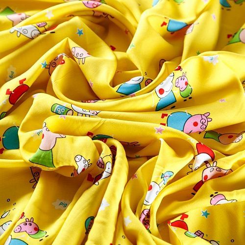 Штапель 069-08269 желтый принтованный