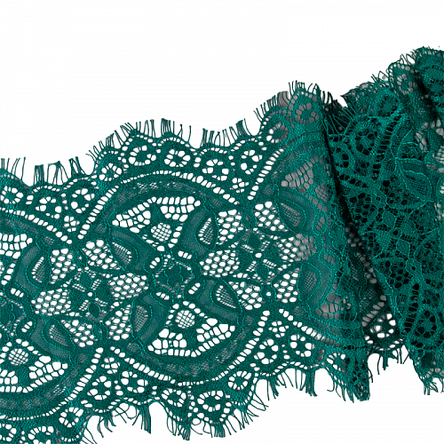 Кружево реснички KRUZHEVO 160 мм 90003-168 изумрудный