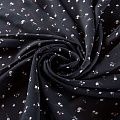 Шелк синтетический 065-01439 черный принтованный