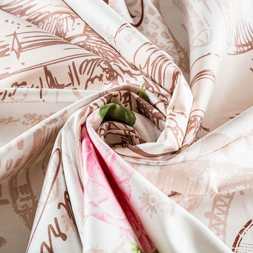 Бязь ш.220 см 007-03486 белый принтованный