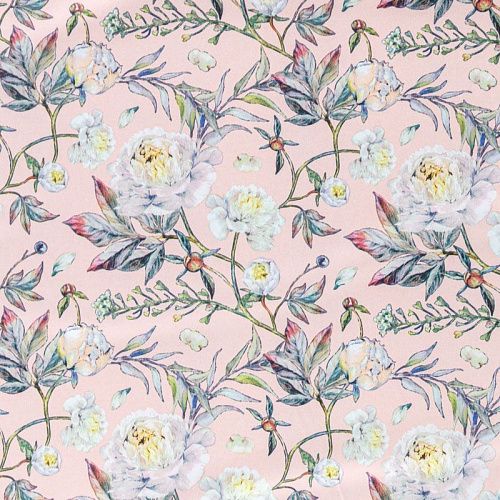 Вискоза "Лоренцо" 036-08218 разбеленный розовый принтованный