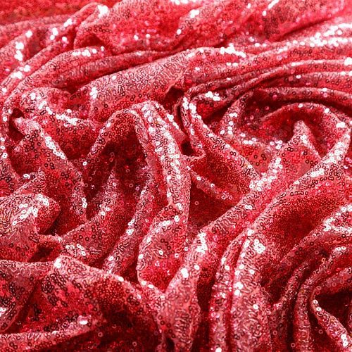 Пайетки на сетке 055-02441 клубничный мусс однотонный