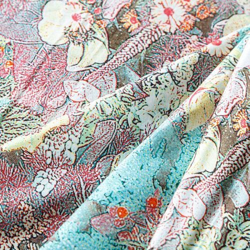 Сатин 063-07907 светло-сиреневый принтованный