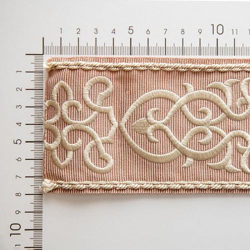 Бордюр жаккардовый 7 см 0000-357-104-001 розовый с молочным