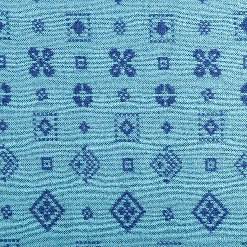 Трикотаж 2-х сторонний вязаный 056-05812 сине-голубой