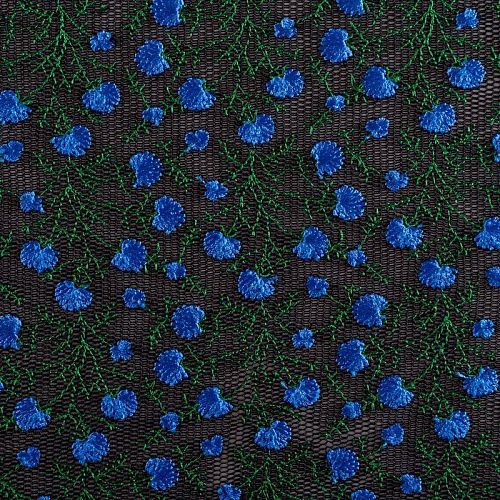 Неопрен-сетка 038-03719 черный с вышивкой