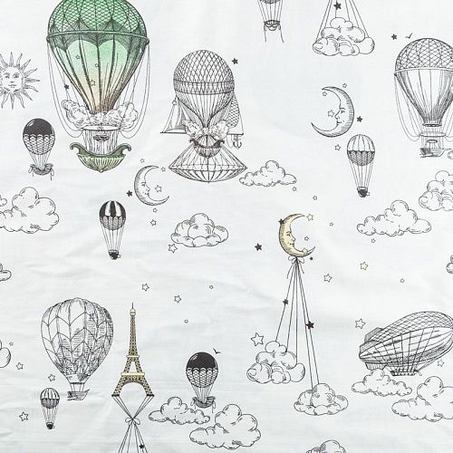 Перкаль ш.220 см 007-03518 белый принтованный