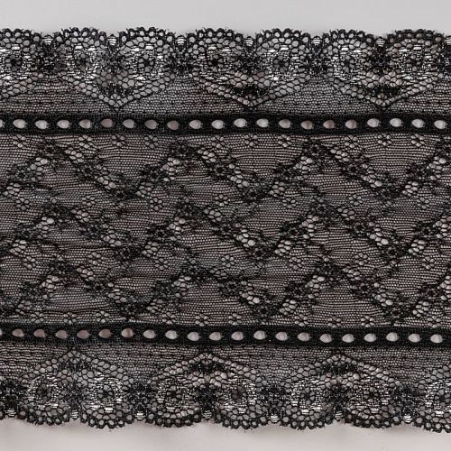 Кружево эластичное 130 мм Ф01-0269 черный