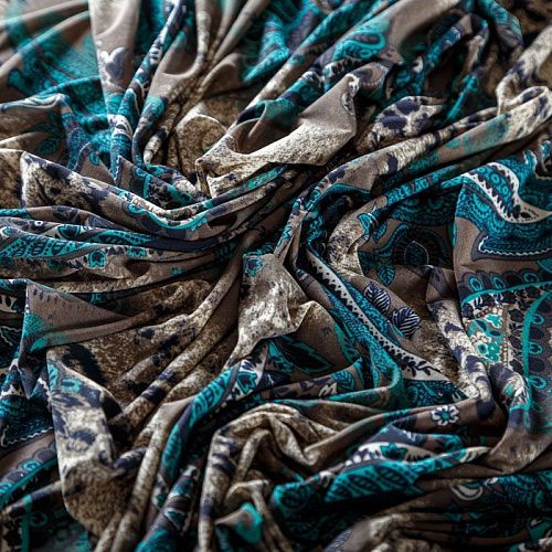 Трикотаж 056-03480 песочный принтованный