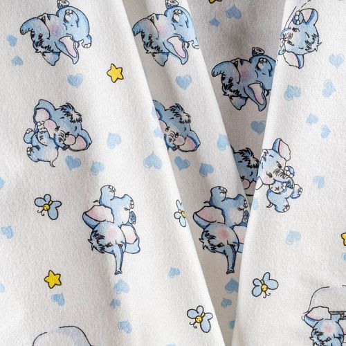 Фланель 060-00648 белый принтованный