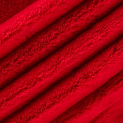 Мех искусственный К30-152 темно-красный однотонный