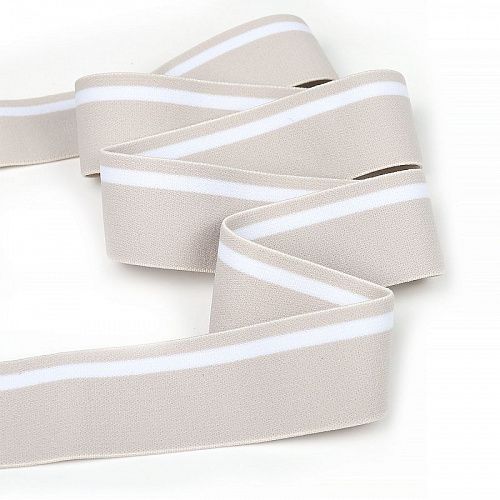 Резинка TBY 35 мм тканая ET081309 светло-серый/белый