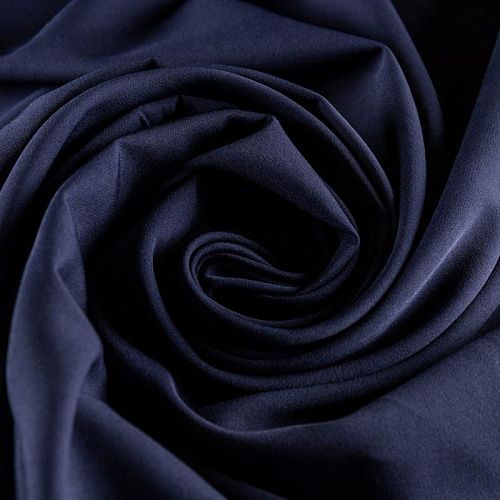 Креп К25-1073 темно-синий однотонный