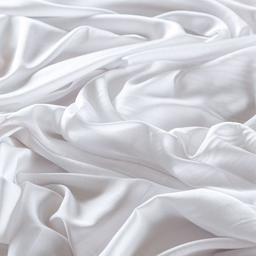 Шелк синтетический 065-08989 белый однотонный