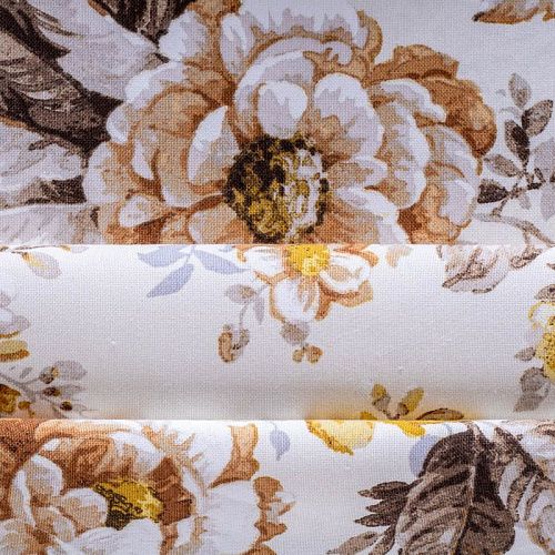 Ткань портьерная Т406-02-10 молочный принтованный