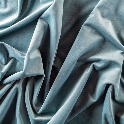 Ткань портьерная бархат h-300 см 09-02-00052 мятно-серый однотонный