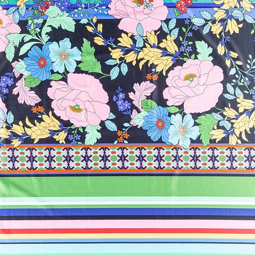 Лайкра 005-01230 черный принтованный