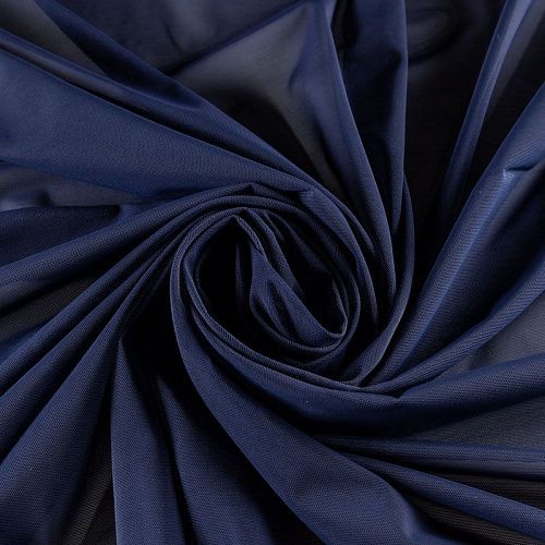 Сетка трикотажная К33-078 темно-синий однотонный